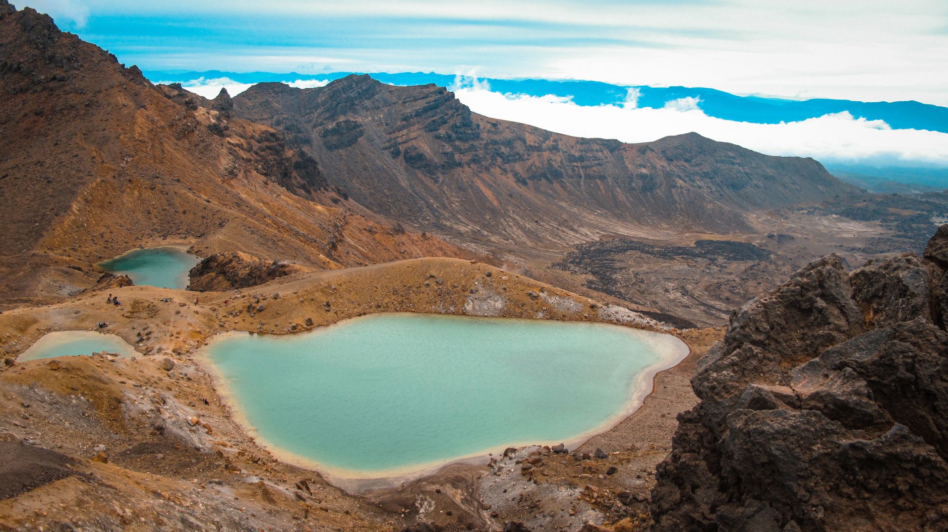 Tongariro volcanic crossing in North Island New Zealand